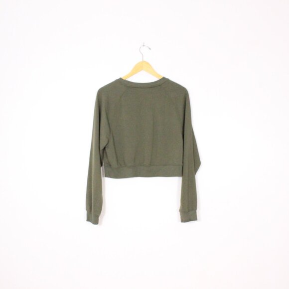 *NOBO No Boundaries Khaki Green Crew Neck Long Sleeve - Picture 6 of 7